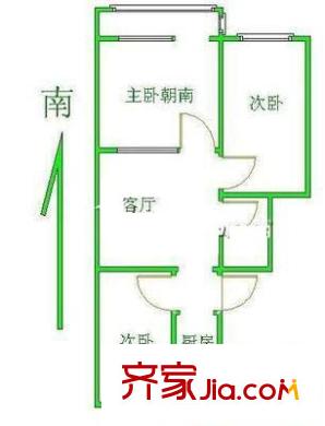 甜水园东里户型图户型图 3室1厅1卫1厨