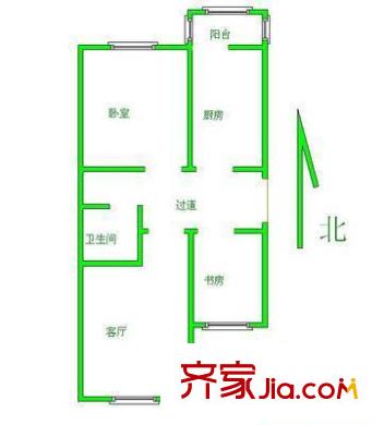 马南里小区户型图户型图 2室1厅1卫1厨
