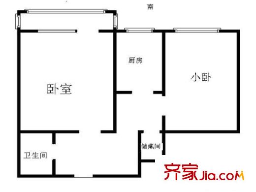 枣营南里户型图户型图 2室1厅1卫1厨