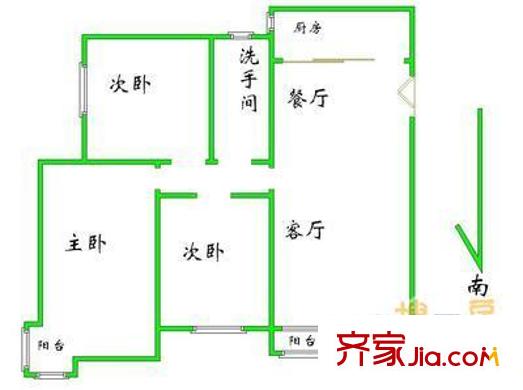看丹路10号院户型图户型图 3室2厅1卫1厨