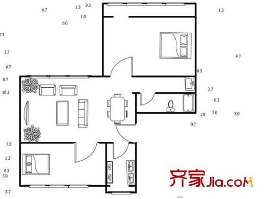 马南里小区户型图 户型图