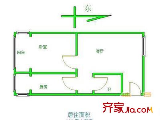 马南里小区户型图户型图 1室1厅1卫1厨