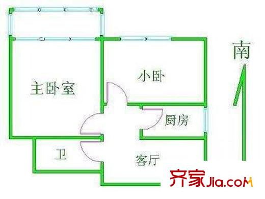 惠新南里2号院户型图户型图 2室1厅1卫1厨
