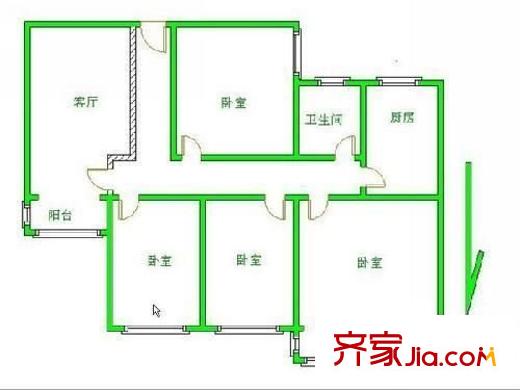 华威西里 4室 户型图