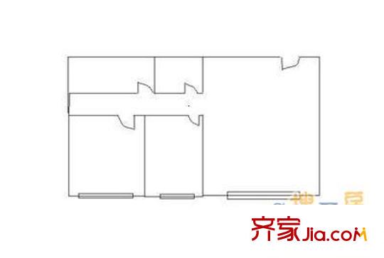广和东里 2室 户型图