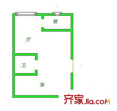 志新北里户型图户型图 1室1厅1卫1厨