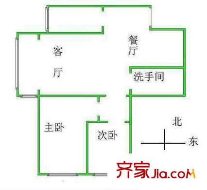金隅康惠园户型图户型图 2室2厅1卫1厨