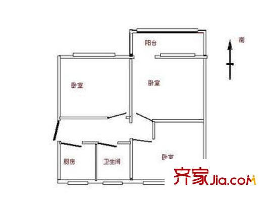 金隅康惠园户型图户型图 3室1卫1厨