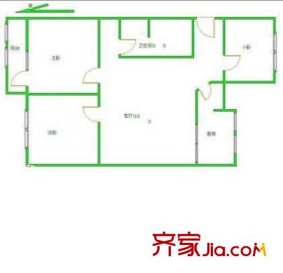 清华大学家属院户型图户型图 3室1厅1卫1厨