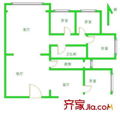 新科祥园 5室 户型图