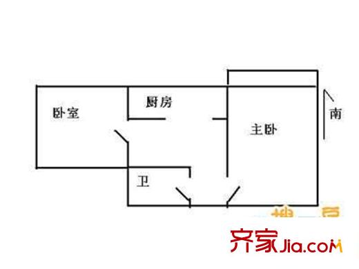 广和东里 2室 户型图