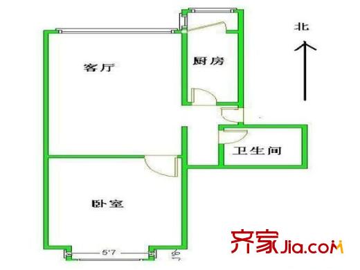 建东苑 1室 户型图
