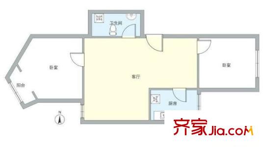 建东苑 2室 户型图