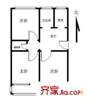 友谊社区户型图户型图 3室1厅1卫1厨