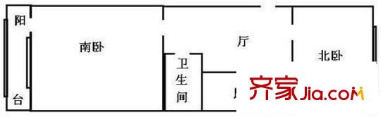 西大望路12号院 2室 户型图