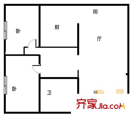 逸盛阁 2室 户型图