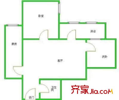 金隅大成玲珑天地户型图金隅大成・玲珑天地 2室 户型图 2室1厅1卫1厨