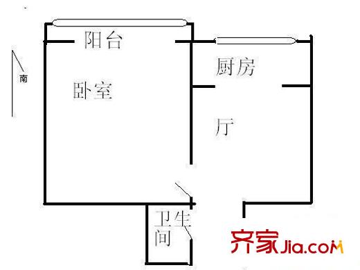 惠安轩户型图户型图 1室1厅1卫1厨