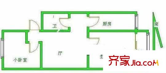 丝竹园户型图户型图 2室1厅1卫1厨