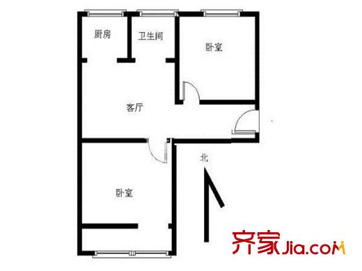 丝竹园 2室 户型图