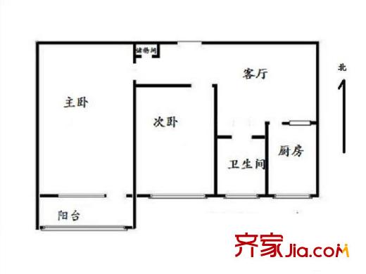 丝竹园 2室 户型图