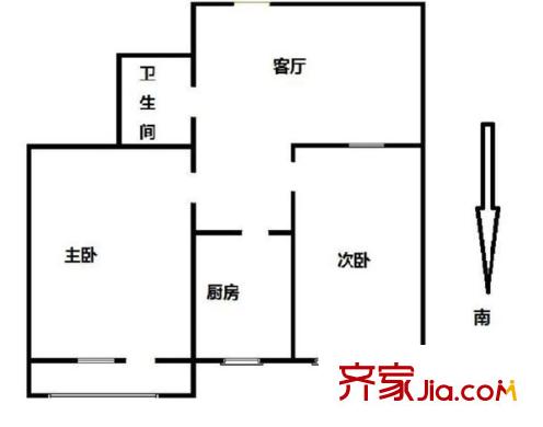 丝竹园 2室 户型图