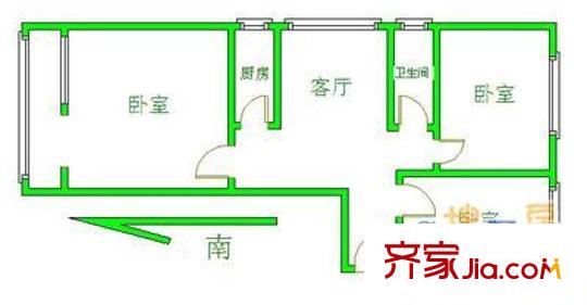 芍药居甲2号院 3室 户型图