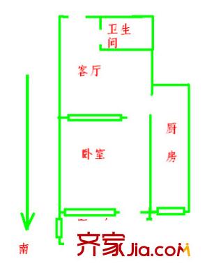 芍药居甲2号院户型图户型图 1室1厅1卫1厨