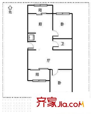 西大望路12号院 2室 户型图
