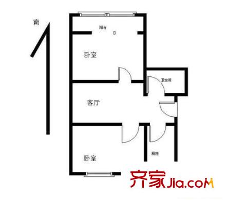 金隅大成玲珑天地户型图金隅大成・玲珑天地 2室 户型图 2室1厅1卫1厨