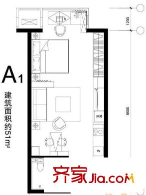 金隅大成玲珑天地户型图玲珑天地 1室 1室1厅1卫1厨