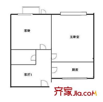 姚家园西里户型图户型图 2室1厅1卫1厨