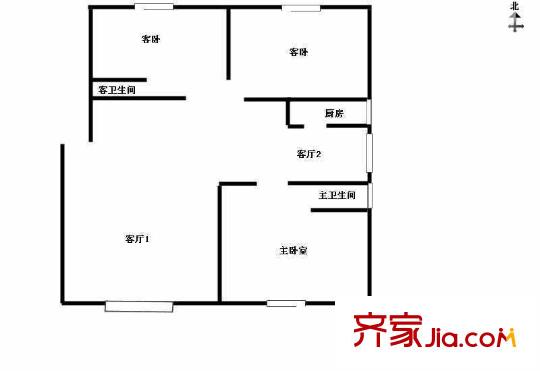 美丽亚洲假日花园户型图户型图 3室2厅2卫1厨