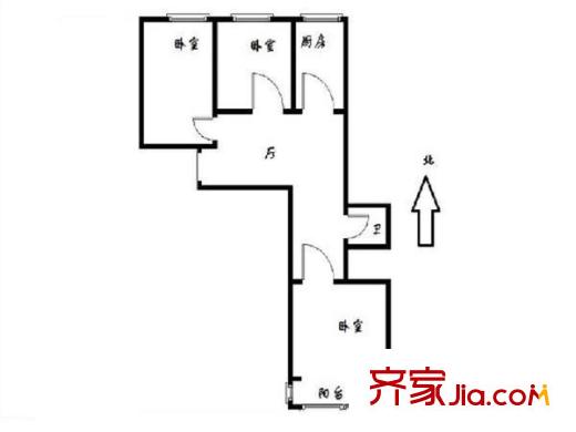 丝竹园 3室 户型图