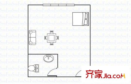 3G木兰户型图1室 户型图 1室1卫