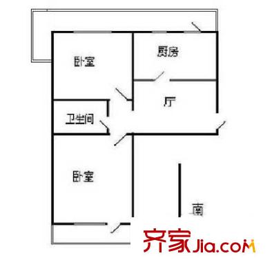 新壁街小区户型图户型图 2室1厅1卫1厨