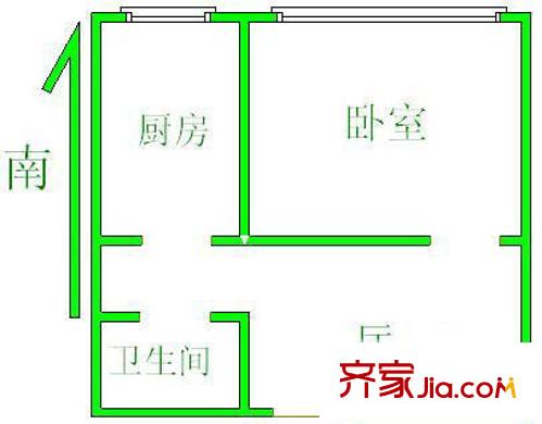 新壁街小区户型图户型图 1室1厅1卫1厨