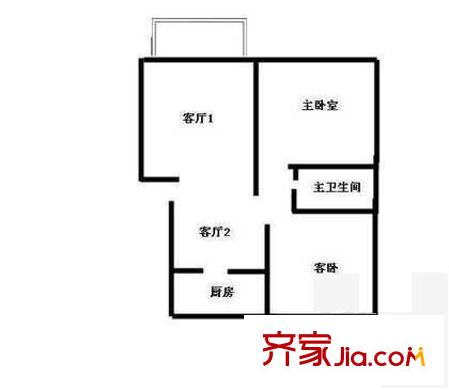 万寿路西街5号院户型图户型图 2室2厅1卫1厨