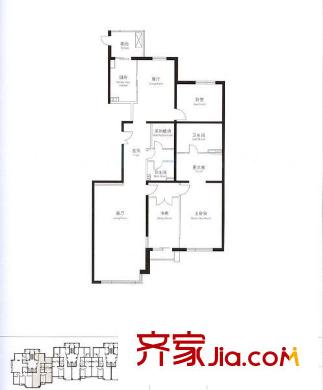 凤凰城一期 3室 户型图