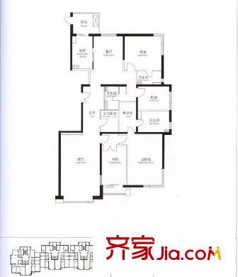 凤凰城一期 4室 户型图