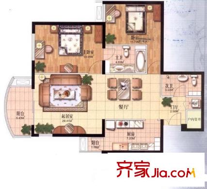 莲竹花园 0室 户型图