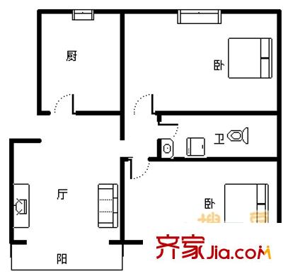 莲竹花园 0室 户型图