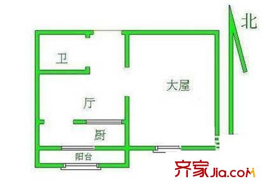 劲松七区户型图户型图 1室1厅1卫1厨