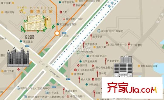 置地公馆配套图周边
