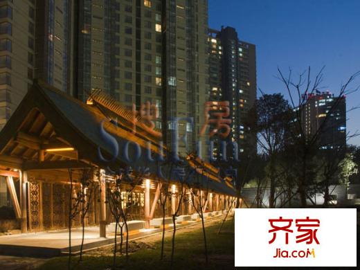 置地公馆外景图社区夜景图