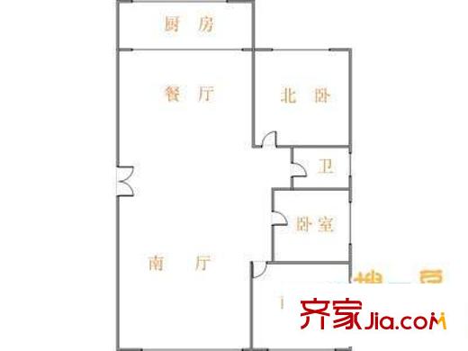 月坛西街乙2号院户型图户型图 3室2厅1卫1厨