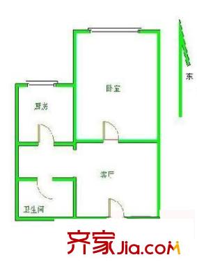 月坛西街乙2号院户型图户型图 1室1厅1卫1厨