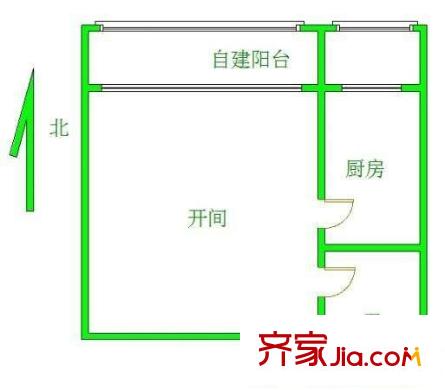 3G木兰户型图3室 户型图 3室1厅1卫1厨