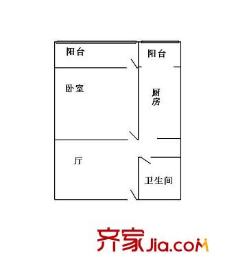 新壁街小区户型图户型图 1室1厅1卫1厨