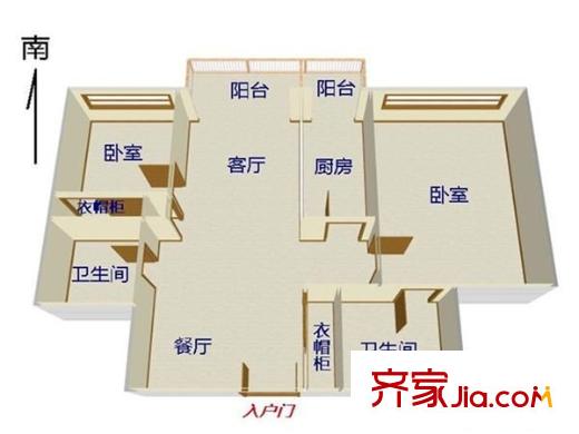 新壁街小区 2室 户型图